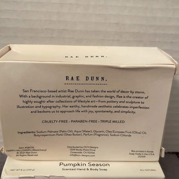 RAE DUNN PUMPKIN SEASON Scented Bar Soap - Picture 3 of 7